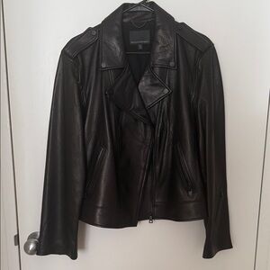 Banana Republic Black Moto Leather Jacket